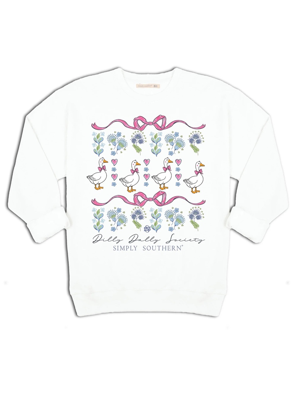 Simply Southern -Youth Pullover- Dilly Dally Sweatshirt NWT YS YM YL